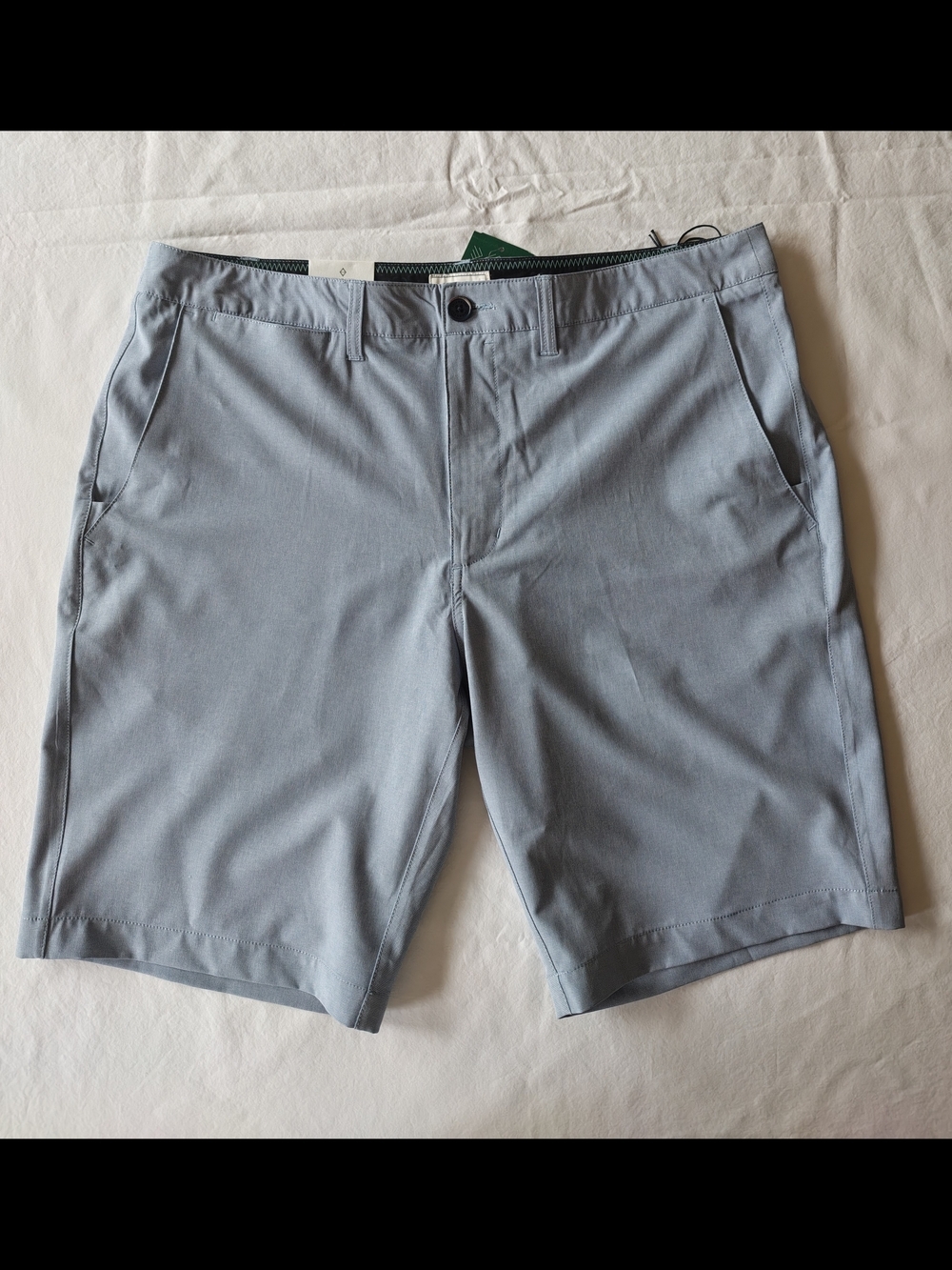 7 Diamonds Men's Light Blue Flat Front Stretch Shorts Size 36